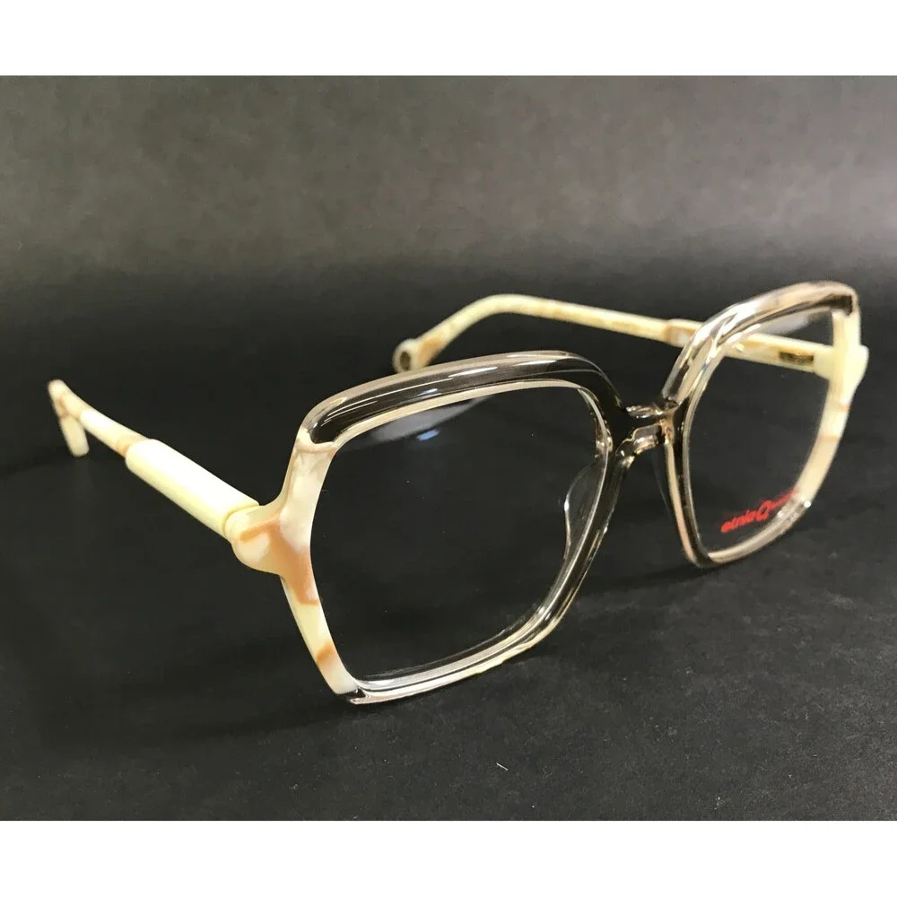 Etnia Barcelona Eyeglasses Frames KORE BE Clear Beige Marble Hexagon 54-17-138